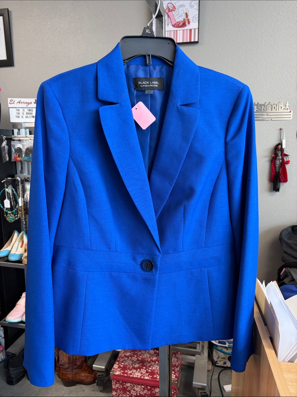 Women's Royal Blue Single-Button Blazer VALW62